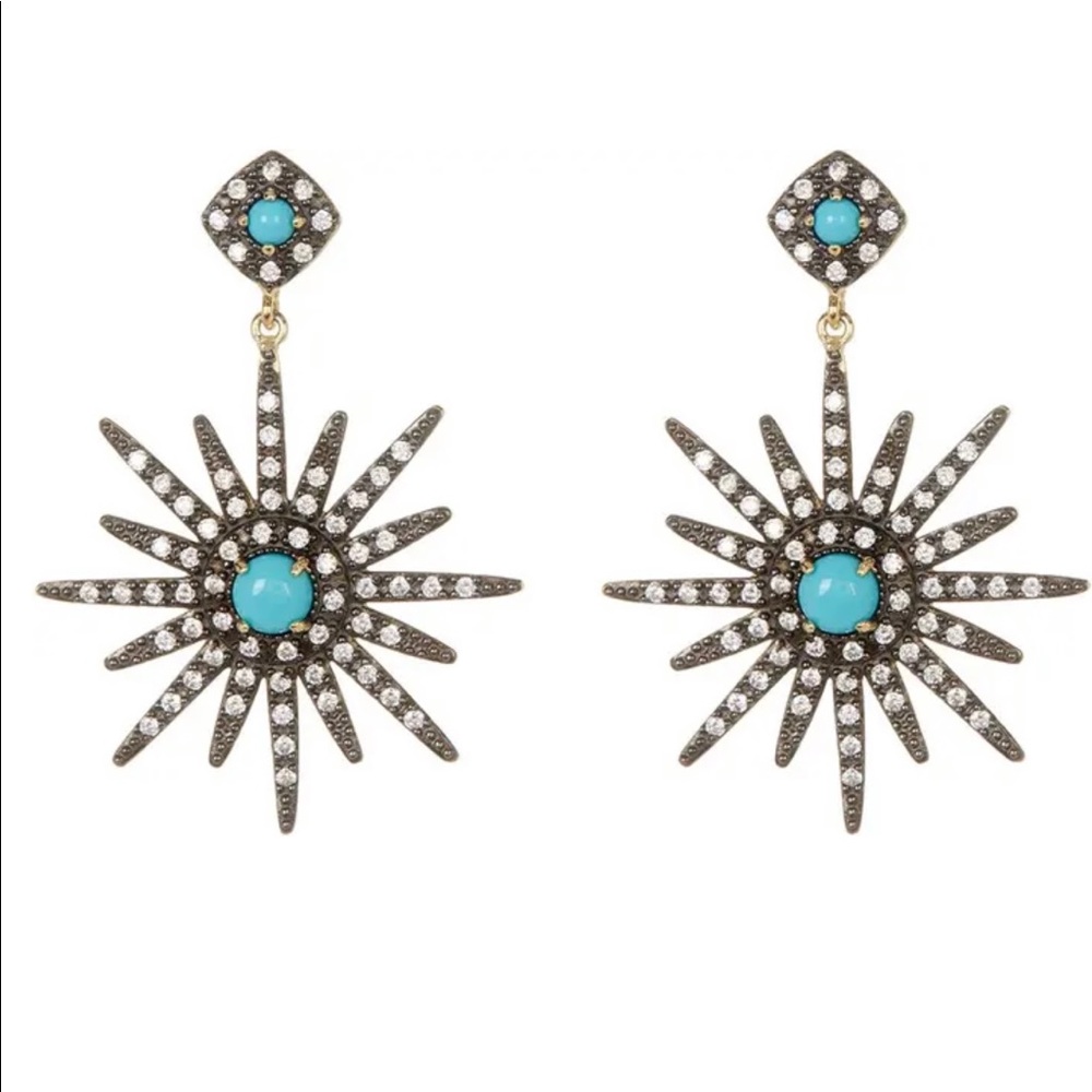 14K Yellow Gold Plated Swarovski Crystal Earrings